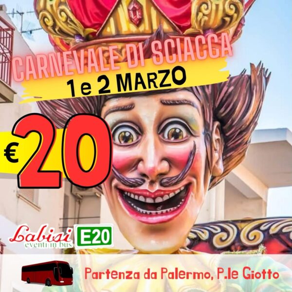 Il Carnevale di Sciacca con sfilata pomeridiana/serale - 1 e 2 Marzo - € 20