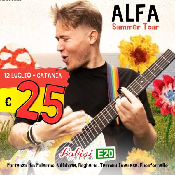 ALFA SUMMER TOUR - Villa Bellini a CATANIA  - 12 Luglio 2025 € 25